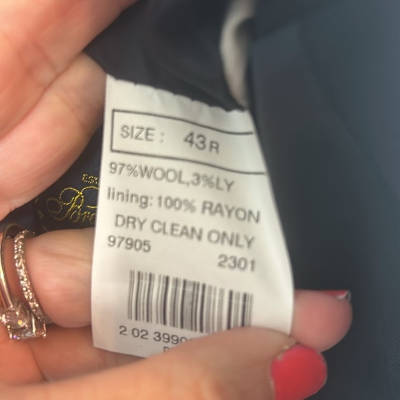 BROOKS BROTHERS Brooksease Wool Navy 2 Button Jacket with Gold Buttons Size 43R - Picture 11 of 11